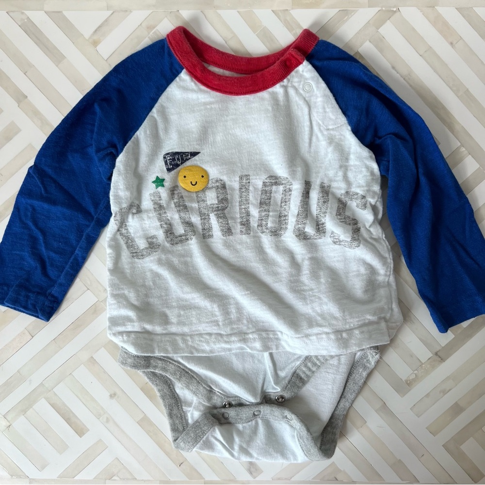 GAP Baby Curious Layered Shirt Oneise, 12-18mo